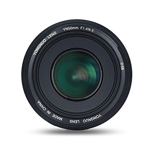  YONGNUO YN50mm F1.4N E Standard Prime Lens Large Aperture Live View Focusing Auto Manual Focus for Nikon Cameras