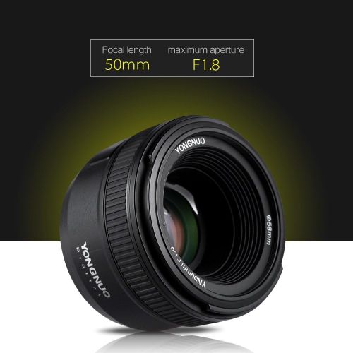  YONGNUO YN50mm F1.8N Manual Focus Lens Standard Prime Lens Large Aperture FX DX Compatible with Nikon DSLR Cameras