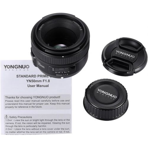  YONGNUO YN50mm F1.8N Manual Focus Lens Standard Prime Lens Large Aperture FX DX Compatible with Nikon DSLR Cameras