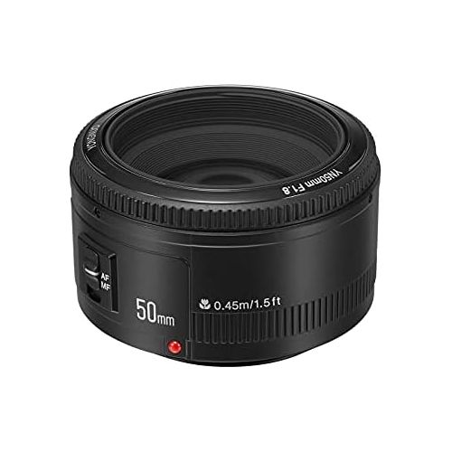  [아마존베스트]Yongnuo YN 50 mm F/1.8 AF/MF Large Aperture Autofocus Lens for Canon EF Mount EOS Camera LF651