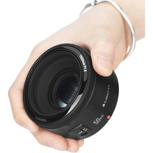  [아마존베스트]Yongnuo YN 50 mm F/1.8 AF/MF Large Aperture Autofocus Lens for Canon EF Mount EOS Camera LF651