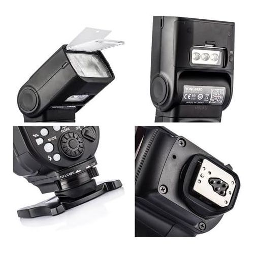  YONGNUO YN968EX-RT LED Wireless Flash Speedlite Master TTL HSS for Canon Digital Cameras with A&R Cleaning Cloth, Stand and case