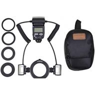 YONGNUO YN24EX TTL Macro Ring FlashLED Macro Flash Speedlite with 2 PCS Flash Head and 4 PCS Adapter Rings for Canon