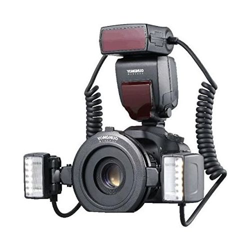  YONGNUO YN24EX TTL Macro Ring FlashLED Macro Flash Speedlite with 2 PCS Flash Head and 4 PCS Adapter Rings for Canon