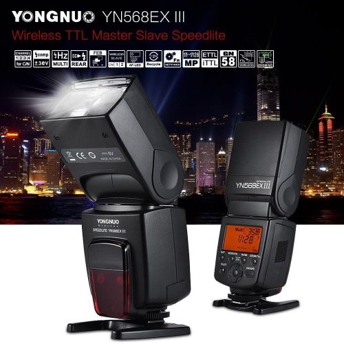  YONGNUO YN568EX III Wireless Master & Slave TTL Flash Speedlite with High Speed Sync for Canon DSLR Cameras
