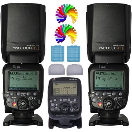  YONGNUO Yongnuo YN600EX-RT II Wireless Flash Speedlite 2PCS + YN-E3-RT Wireless E-TTL Flash Trigger Transmitter For Canon Digital SLR Cameras 600ex-rt