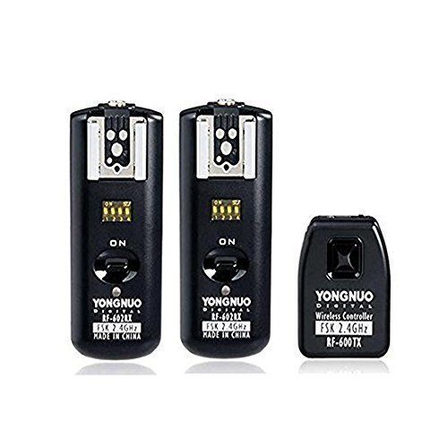  YONGNUO Yongnuo RF-602 2.4GHz 100M Wireless Remote Flash Transmitter with 2 Receivers for CANON PoweShot 650D, 600D300D.1D  1DS, EO0S 5D Mark II  5D  50D  40D  30D  20D  10D