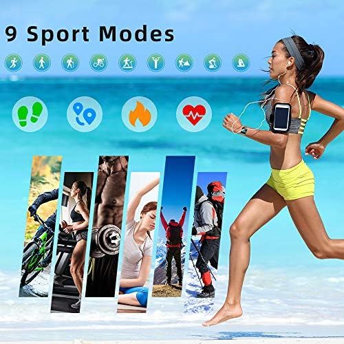  [아마존베스트]Yonmig Smartwatch, Fitness Wristband, Tracker, Full Touchscreen Watch, Waterproof IP68 Wristwatch, Smartwatch with Pedometer, Heart Rate Monitor, Stopwatch, Sports Watch, Bluetooth