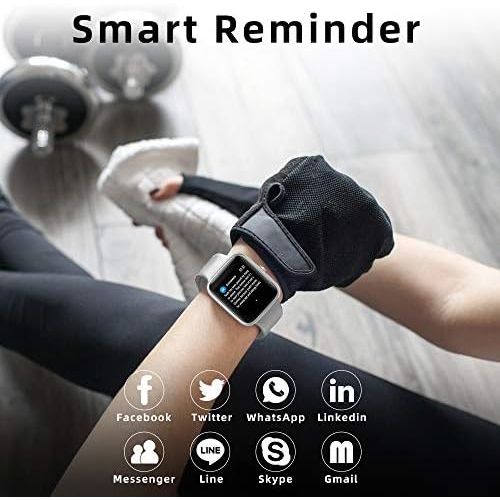  [아마존베스트]Yonmig Smartwatch, Fitness Wristband, Tracker, Full Touchscreen Watch, Waterproof IP68 Wristwatch, Smartwatch with Pedometer, Heart Rate Monitor, Stopwatch, Sports Watch, Bluetooth