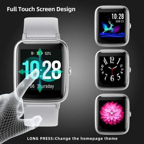  [아마존베스트]Yonmig Smartwatch, Fitness Wristband, Tracker, Full Touchscreen Watch, Waterproof IP68 Wristwatch, Smartwatch with Pedometer, Heart Rate Monitor, Stopwatch, Sports Watch, Bluetooth