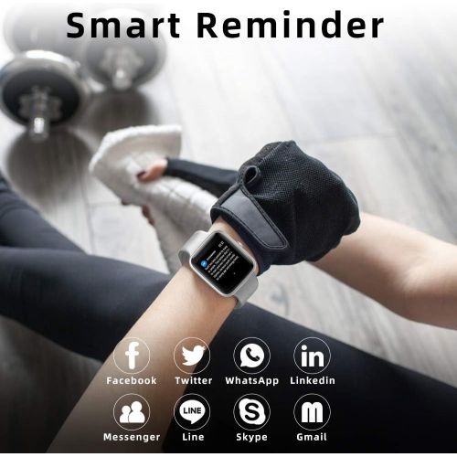  [아마존베스트]Yonmig Smartwatch, Fitness Wristband, Tracker, Full Touchscreen Watch, Waterproof IP68 Wristwatch, Smartwatch with Pedometer, Heart Rate Monitor, Stopwatch, Sports Watch, Bluetooth