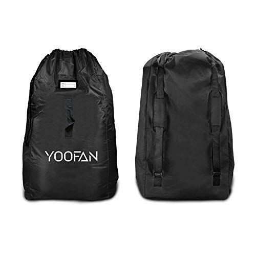  YOOFAN Car Seat Travel Bag, Gate Check Drawstring Backpack Bag with Shoulder Straps for Stroller,Car Seats,Boosters and Infant Carriers, Waterproof - Great for Airplane,Saving Money and S