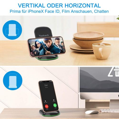  [아마존 핫딜]  [아마존핫딜]YOOTECH Wireless Charger,2-Pack Qi-Zertifiziert Wireless Ladestation fuer iPhone XS MAX/XR/XS/X/ 8/8 Plus, 10W Fast Induktive Ladegerat fuer Galaxy Note 9/S9/S9 Plus/Note 8/S8/S8 Plu