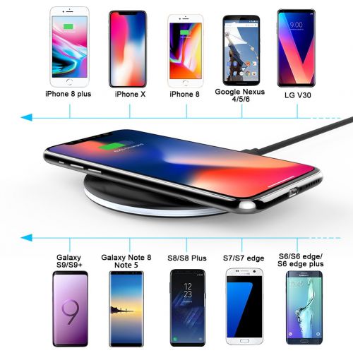  [아마존 핫딜]  [아마존핫딜]Wireless Charger, YOOTECH Wireless Ladestation 7.5W fuer iPhone XS MAX/ XR/ XS/ X/ 8/ 8 Plus, 10W Fast Wireless Ladegerat fuer Galaxy Note 9/ S9/ S9 Plus/ Note 8/ S8/ S8 Plus/ S7/ S7