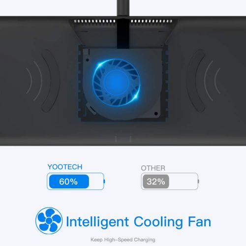  [아마존 핫딜]  [아마존핫딜]YOOTECH Dual Fast Wireless Charger mit Luefter,10/7.5/5W induktiv Ladestation,QI Induktions Ladegerat fuer iPhone 11/11 Pro/11 Pro Max/XS MAX/XR/XS/X/8/8 Plus,Galaxy S10+/S10/S10e/No