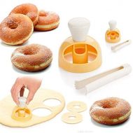 [아마존베스트]YOOUSOO Donut Mould Maker,2 Pack Donut Hole Cutter 3 inch,Donut Cutter with Dipping Plier,DIY Donut Biscuit Cake Mould Cutter for Decorating,Non-Stick Mold Baking Tools Kitchen Bread Desse