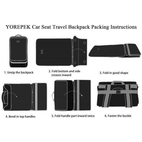  [아마존베스트]YOREPEK Car Seat Travel Bag,Airport Gate Check Bag for Carseat,Carseat Carrier Backpack,Durable...