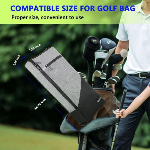  YOREPEK Golf Cooler Bag, Insulated 6 Pack Can Cooler/ 2 Bottle Wine Coolers, Soft Golf Bag Cooler with Adjustable Shoulder Strap, Lightweight Cooler Sleeve for Golfing, Fishing, Travel, Ou
