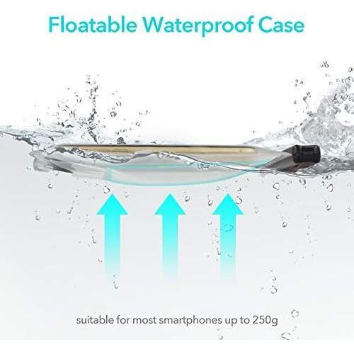  [아마존베스트]YOSH IPX8 Waterproof Phone Case, 7.5 Inch TPU Cell Phone Pouch with Floating Airbag for Swimming Raining Bath Compatible for iPhone 12 11 Pro Max XR XS X 8 7 SE Samsung S20 S10 Pix