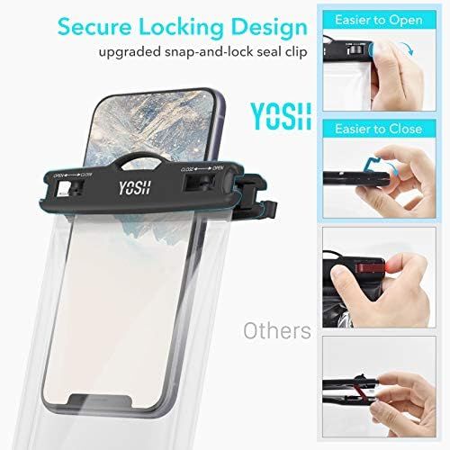  [아마존베스트]YOSH IPX8 Waterproof Phone Case, 7.5 Inch TPU Cell Phone Pouch with Floating Airbag for Swimming Raining Bath Compatible for iPhone 12 11 Pro Max XR XS X 8 7 SE Samsung S20 S10 Pix