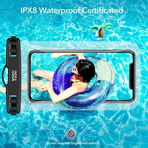  [아마존베스트]YOSH IPX8 Waterproof Phone Case, 7.5 Inch TPU Cell Phone Pouch with Floating Airbag for Swimming Raining Bath Compatible for iPhone 12 11 Pro Max XR XS X 8 7 SE Samsung S20 S10 Pix