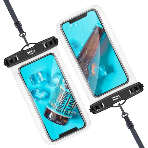  [아마존베스트]YOSH IPX8 Waterproof Phone Case, 7.5 Inch TPU Cell Phone Pouch with Floating Airbag for Swimming Raining Bath Compatible for iPhone 12 11 Pro Max XR XS X 8 7 SE Samsung S20 S10 Pix