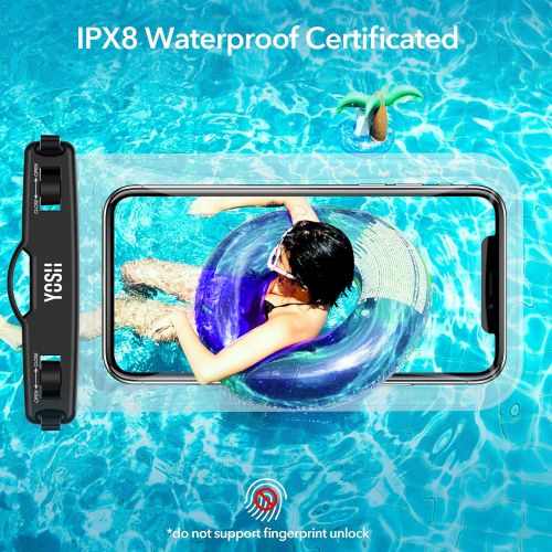  [아마존베스트]YOSH IPX8 Waterproof Phone Case, 7.5 Inch TPU Cell Phone Pouch with Floating Airbag for Swimming Raining Bath Compatible for iPhone 12 11 Pro Max XR XS X 8 7 SE Samsung S20 S10 Pix