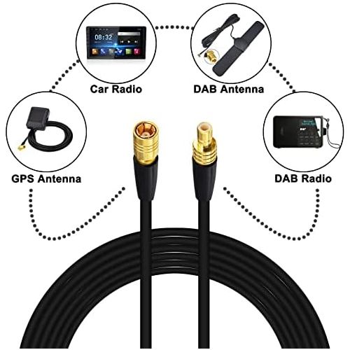  YOTENKO Sirius XM Radio Antenna Extension Cable 20Ft RG174 SMB Male to SMB Female Connector Cable for Sirius XM Satellite Radio Car Radio Stereo Receiver Tuner