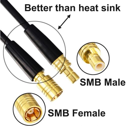  YOTENKO Sirius XM Radio Antenna Extension Cable 20Ft RG174 SMB Male to SMB Female Connector Cable for Sirius XM Satellite Radio Car Radio Stereo Receiver Tuner