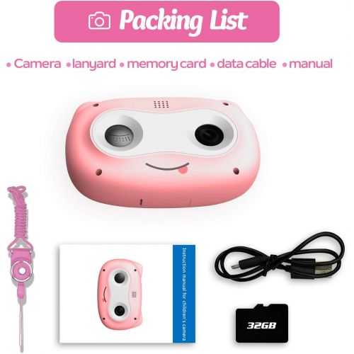  [아마존 핫딜] YOTON Kids Camera, 8 MP Digital Camera for Kids 3-10 Years Old, 1080P HD Shockproof Rechargeable Video Camera with 32GB Memory Card for Girls Boys Toddler Indoor Outdoor Travel, Pink