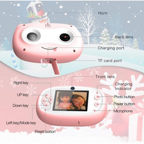  [아마존 핫딜] YOTON Kids Camera, 8 MP Digital Camera for Kids 3-10 Years Old, 1080P HD Shockproof Rechargeable Video Camera with 32GB Memory Card for Girls Boys Toddler Indoor Outdoor Travel, Pink