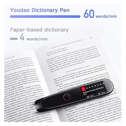  YOUDAO Exam Reader Pen Dictionary Electronic Mobile Scanning Pen Translator OCR Digital Exam Reader Pen Scanner (Pen 2 Pro (Chinese Interface), Black)