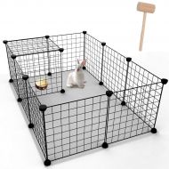 YOUKE Pet Playpen, Small Animal Cage Indoor Portable Metal Wire Yard Fence for Small Animals, Guinea Pigs, Rabbits Kennel Crate Fence Tent, 12 Panels