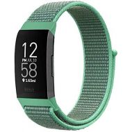 YOUKEX Nylon Watch Band Compatible with Fitbit Charge 3 Band/Fitbit Charge 4 Bands/SE HR Band, Soft Breathable Replacement Wristband Sport Strap with Band for Women Men