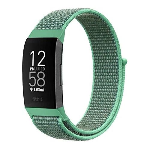  YOUKEX Nylon Watch Band Compatible with Fitbit Charge 3 Band/Fitbit Charge 4 Bands/SE HR Band, Soft Breathable Replacement Wristband Sport Strap with Band for Women Men