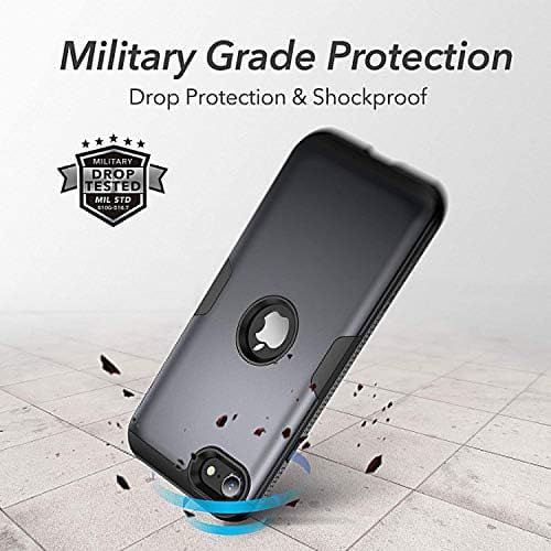  [아마존베스트]YOUMAKER [2020 Upgraded] for iPhone SE 2020 Case, Full Body Rugged with Built-in Screen Protector Heavy Duty Protection Slim Fit Shockproof Cover for iPhone SE 2020 Case 4.7 Inch (