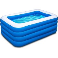 Inflatable Swimming Pool, 70x55x29 inch Inflatable Pool, Family Pool, Summer Water Party, Kids, Outdoor, Garden, Backyard (A 70x55x29in)