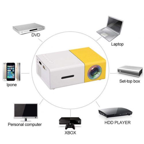  YOUNGFLY Mini Projector Support 1080p Movie Projector for Home Theater Compatible with Smartphone