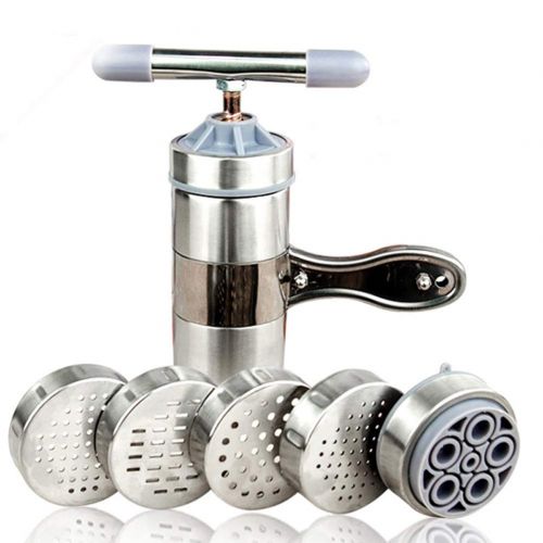  YOUNICER Tragbare Handheld-Edelstahl-Pasta Maker Hand-Drucknaub-Maschine 5 Modelle Haushaltswerkzeug