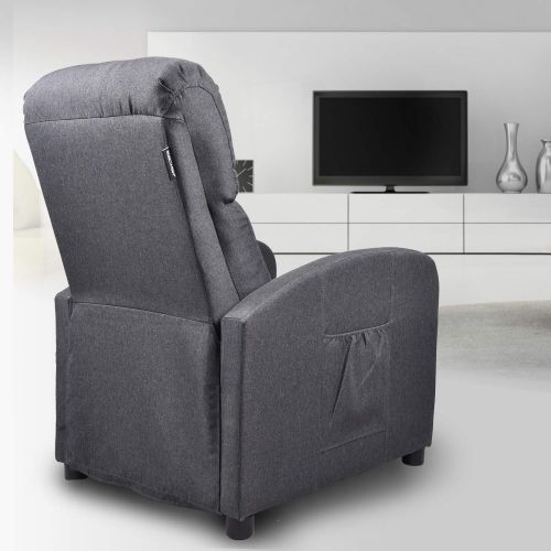  YOURLITEAMZ Gaming Massage Recliner Chair - Ergonomic Heated Rocking Sofa Gliders Lounge Chairs Heated wControl Linen Surface Padded Seat Home Theater Seating for Living Room