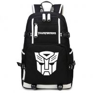 YOURNELO Unisex Leisure Transformers High Capacity Canvas School Backpack Bookbag