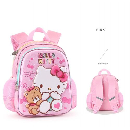  YOURNELO Girl Cartoon 3D Hello Kitty Hard Surface Rucksack School Backpack Bookbag