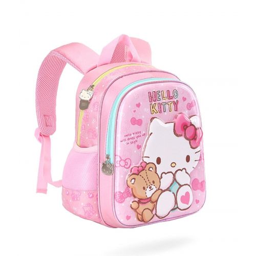  YOURNELO Girl Cartoon 3D Hello Kitty Hard Surface Rucksack School Backpack Bookbag