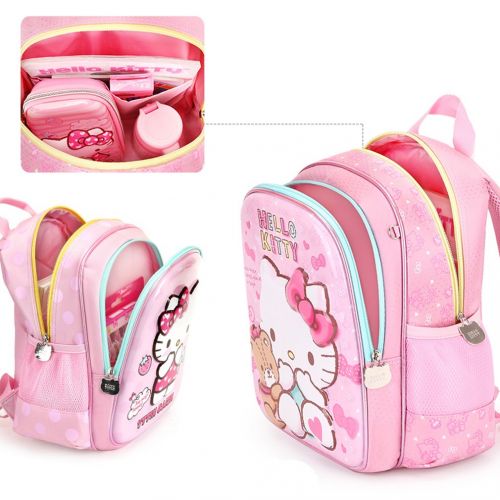  YOURNELO Girl Cartoon 3D Hello Kitty Hard Surface Rucksack School Backpack Bookbag