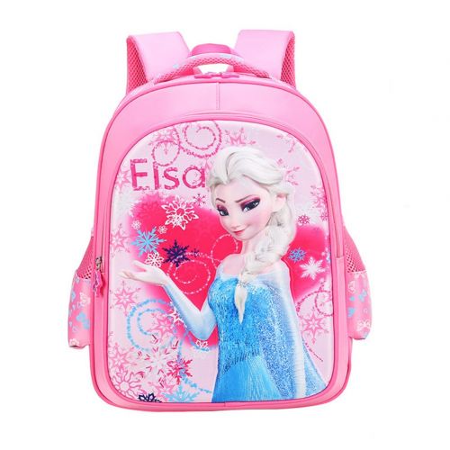  YOURNELO Girls Cute Fashion 3D Frozen Anna & Elsa Princess Backpack School Bag Bookbag Rucksack (Elsa Pink)