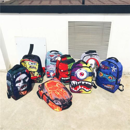  YOURNELO Boys Fashion European Style Creative Monster Rucksack School Backpack Bookbag (SpongeBob)