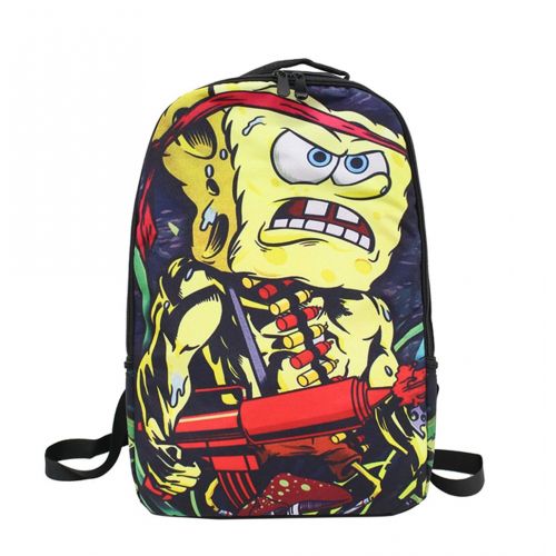  YOURNELO Boys Fashion European Style Creative Monster Rucksack School Backpack Bookbag (SpongeBob)