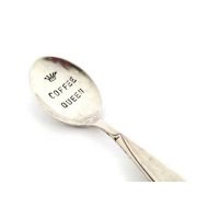 /YOURuniqueSTUFF Spoon silver hand stamped lettering