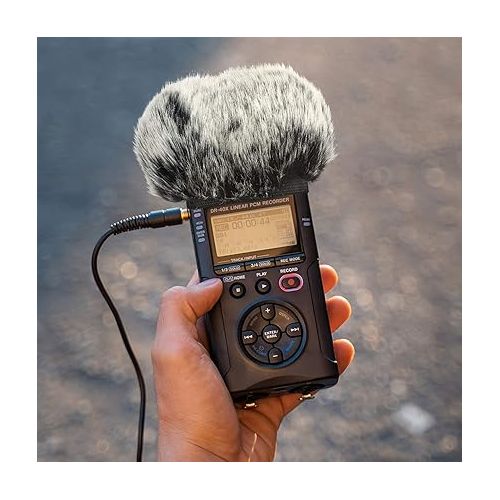  YOUSHARES DR40X Windscreen Muff for Tascam DR-40X DR-40 Portable Recorders, DR40 Mic Deadcat Windshield Windscreen Artificial Fur Wind Screen