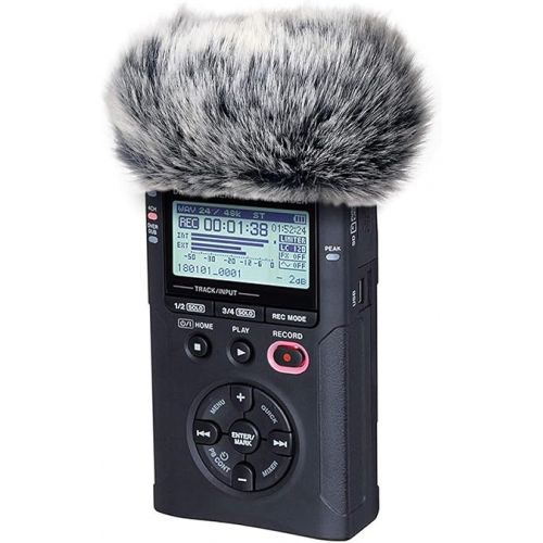  YOUSHARES DR40X Windscreen Muff for Tascam DR-40X DR-40 Portable Recorders, DR40 Mic Deadcat Windshield Windscreen Artificial Fur Wind Screen